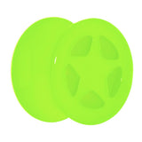 Acrylic Neon Green Star Tunnel Plug 2G to 20mm