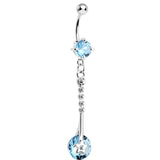 Aqua Gem Stylish Drop Belly Ring