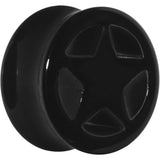 18mm Acrylic Black Star Tunnel Plug
