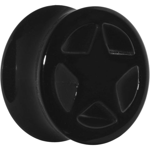 18mm Acrylic Black Star Tunnel Plug