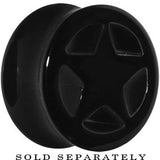 18mm Acrylic Black Star Tunnel Plug
