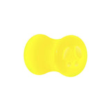 Acrylic Neon Yellow Peace Sign Tunnel Plug 2G to 20mm