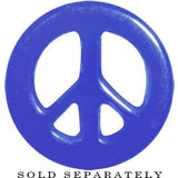 Acrylic Neon Blue Peace Sign Tunnel Plug 2G to 20mm