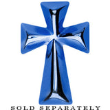 Blue Titanium Cross Cheater Plug