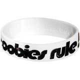 Black White Green Boobies Rule Awareness for Breast Cancer Bracelet