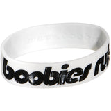 Black White Green Boobies Rule Awareness for Breast Cancer Bracelet