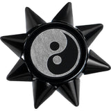 0G Yin Yang Spiked Logo Fake Taper Ear Plug