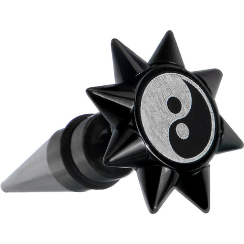 0G Yin Yang Spiked Logo Fake Taper Ear Plug