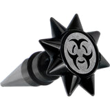 0G Biohazard Spiked Logo Fake Taper Ear Plug