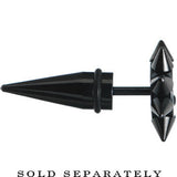 0G Biohazard Spiked Logo Fake Taper Ear Plug