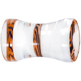 4G Tangerine Zebra Acrylic Saddle Plug