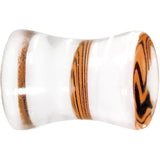 2G Tangerine Zebra Acrylic Saddle Plug