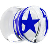 1/2 Stellar Blue Star Inlay Acrylic Saddle Plug