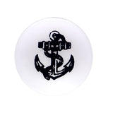 00G Anchor Tattoo Acrylic Saddle Plug
