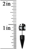 Black White Yin Yang Gem Fake Taper Ear Plug