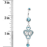 Aqua Gem Affair of the Heart Belly Ring