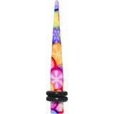 6G Groovy Retro Flower Acrylic Taper