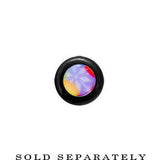 6G Groovy Retro Flower Acrylic Taper