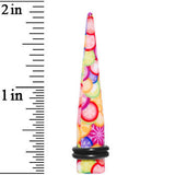 0G Groovy Retro Flower Acrylic Taper