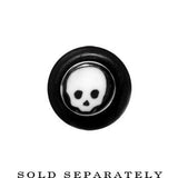 4G Black White Skulls Acrylic Taper