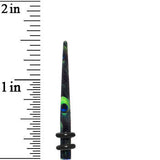 8G Peacock Feathers Acrylic Taper