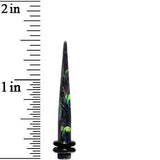 6G Peacock Feathers Acrylic Taper