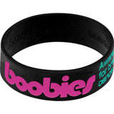 Black Pink Boobies Awareness for Breast Cancer Bracelet