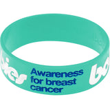 Aqua White Boobies Awareness for Breast Cancer Bracelet