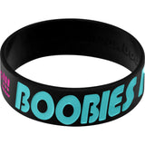 Black Aqua Boobies Rock Breast Cancer Bracelet