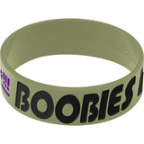 Army Green Black Boobies Rock Breast Cancer Bracelet