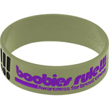 Army Green Black Boobies Rock Breast Cancer Bracelet