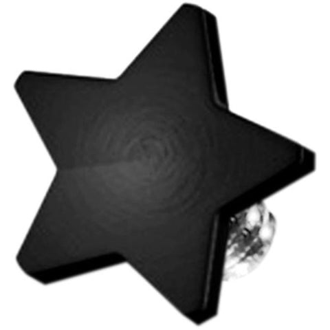 Black Titanium 4mm Flat Star Dermal Top