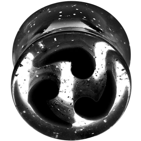 1/2 Black Quotation Symbol Saddle Plug