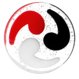 18mm Black Red White Quotation Symbol Saddle Plug