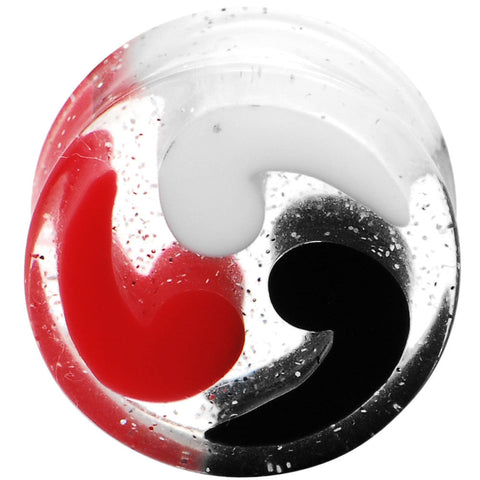 20mm Black Red White Quotation Symbol Saddle Plug