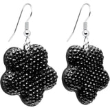 Chic Black Flower Dangle Earrings