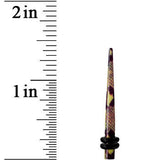 8G Green Snake Skin Acrylic Taper