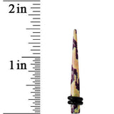 6G Green Snake Skin Acrylic Taper