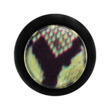 4G Green Snake Skin Acrylic Taper