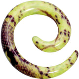 6G Green Snake Skin Acrylic Spiral Taper