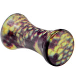 8G Green Snake Skin Acrylic Saddle Plug