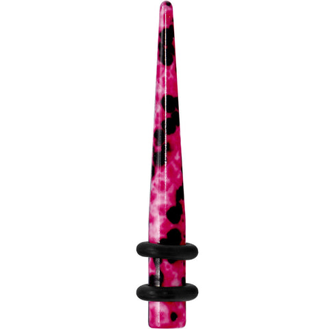 6G Pink Snake Skin Acrylic Taper