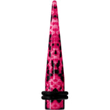 0G Pink Snake Skin Acrylic Taper