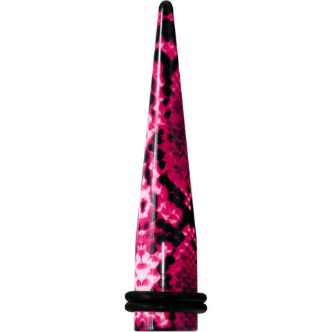 00G Pink Snake Skin Acrylic Taper
