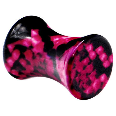 4G Pink Snake Skin Acrylic Saddle Plug