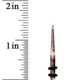 8G Blushing Snake Skin Acrylic Taper