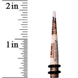 4G Blushing Snake Skin Acrylic Taper