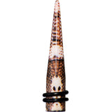 0G Blushing Snake Skin Acrylic Taper