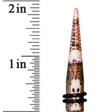 0G Blushing Snake Skin Acrylic Taper