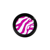 2G Acrylic Pink White Zebra Saddle Plug